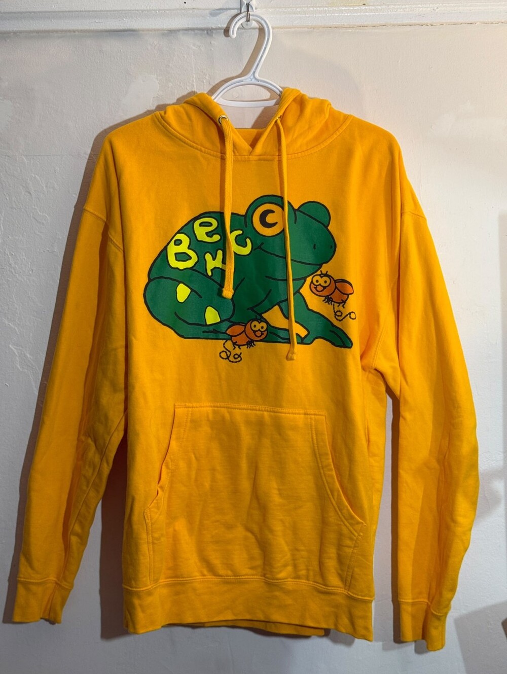 BECK Yellow Frog Graphic Hoodie - Sz M
